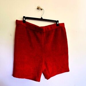 Biker Shorts. Chenille Fabric. Never worn. Rust in color.
